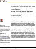 Cover page: A Familiar(ity) Problem: Assessing the Impact of Prerequisites and Content Familiarity on Student Learning.