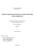 Cover page: Tailored composite microstructures via direct ink writing with acoustophoresis