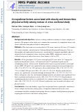 Cover page: Occupational factors associated with obesity and leisure-time physical activity among nurses: A cross sectional study