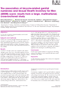 Cover page: The association of bicycle‐related genital numbness and Sexual Health Inventory for Men (SHIM) score: results from a large, multinational, cross‐sectional study