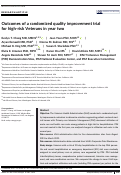 Cover page: Outcomes of a randomized quality improvement trial for high‐risk Veterans in year two