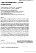 Cover page: Aromatase and breast cancer susceptibility.