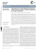 Cover page: Long distance ion–water interactions in aqueous sulfate nanodrops persist to ambient temperatures in the upper atmosphere