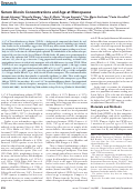 Cover page: Serum Dioxin Concentrations and Age at Menopause