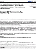 Cover page: Correlation Between Lumbopelvic and Sagittal Parameters and Health-Related Quality of Life in Adults With Lumbosacral Spondylolisthesis.