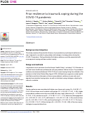 Cover page: Prior resilience to trauma &amp; coping during the COVID-19 pandemic.