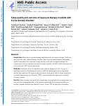 Cover page: Sleep quality and outcome of exposure therapy in adults with social anxiety disorder