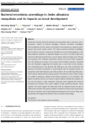 Cover page: Bacterial microbiota assemblage in Aedes albopictus mosquitoes and its impacts on larval development