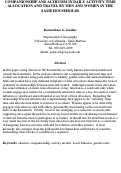 Cover page: Companionship and Altruism in Daily Activity Time Allocation and Travel by Men and Women in the Same Households