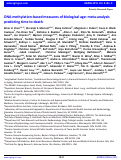 Cover page: DNA methylation-based measures of biological age: meta-analysis predicting time to death