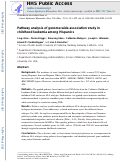 Cover page: Pathway Analysis of Genome-wide Association Study in Childhood Leukemia among Hispanics