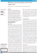 Cover page: Refractory coronary vasospasm and recurrent cardiac arrest.