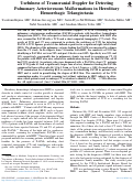 Cover page: Usefulness of Transcranial Doppler for Detecting Pulmonary Arteriovenous Malformations in Hereditary Hemorrhagic Telangiectasia