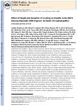 Cover page: Effect of Depth and Duration of Cooling on Deaths in the NICU Among Neonates With Hypoxic Ischemic Encephalopathy: A Randomized Clinical Trial