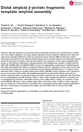 Cover page: Distal amyloid β‐protein fragments template amyloid assembly