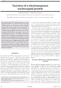 Cover page: Function of a retrotransposon nucleocapsid protein