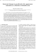 Cover page: Senescent changes in parafoveal color appearance: saturation as a function of stimulus area.