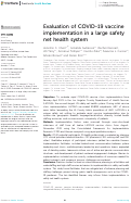 Cover page: Evaluation of COVID-19 vaccine implementation in a large safety net health system