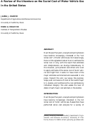 Cover page: A Review of the Literature on the Social Cost of Motor Vehicle Use in the United States