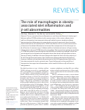 Cover page: The role of macrophages in obesity-associated islet inflammation and β-cell abnormalities