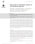 Cover page: Early origins of lung disease: towards an interdisciplinary approach