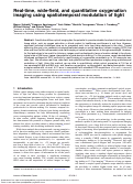Cover page: Real-time, wide-field, and quantitative oxygenation imaging using spatiotemporal modulation of light