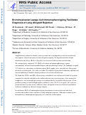 Cover page: Bronchoalveolar Lavage Cell Immunophenotyping Facilitates Diagnosis of Lung Allograft Rejection