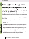 Cover page: Diverge and Conquer: Phylogenomics of southern Wallacean forest skinks (Genus: Sphenomorphus) and their colonization of the Lesser Sunda Archipelago