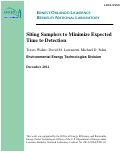 Cover page: Siting Samplers to Minimize Expected Time to Detection
