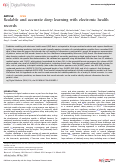 Cover page: Scalable and accurate deep learning with electronic health records