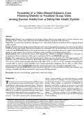 Cover page: Feasibility of a Video-Based Advance Care Planning Website to Facilitate Group Visits among Diverse Adults from a Safety-Net Health System