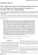 Cover page: Role of β‐galactosidase and elastin binding protein in lysosomal and nonlysosomal complexes of patients with GM1‐gangliosidosis