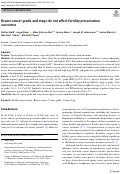 Cover page: Breast cancer grade and stage do not affect fertility preservation outcomes