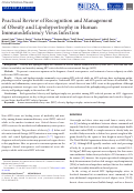 Cover page: Practical Review of Recognition and Management of Obesity and Lipohypertrophy in Human Immunodeficiency Virus Infection