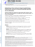 Cover page: Epidemiology of Any and Vaccine-Type Anogenital Human Papillomavirus Among 13–26-Year-Old Young Men After HPV Vaccine Introduction