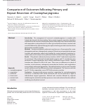 Cover page: Comparison of Outcomes following Primary and Repeat Resection of Craniopharyngioma