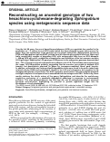 Cover page: Reconstructing an ancestral genotype of two hexachlorocyclohexane-degrading Sphingobium species using metagenomic sequence data