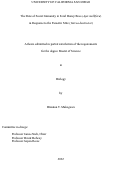 Cover page: The Role of Social Immunity in Feral Honey Bees (Apis mellifera) in Response to the Parasitic Mite (Varroa destructor)