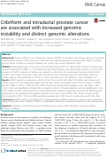 Cover page: Cribriform and intraductal prostate cancer are associated with increased genomic instability and distinct genomic alterations