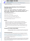 Cover page: The future is now: Model‐based clinical trial design for Alzheimer's disease