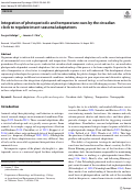 Cover page: Integration of photoperiodic and temperature cues by the circadian clock to regulate insect seasonal adaptations