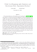 Cover page: Public good bargaining under mandatory and discretionary rules: experimental evidence