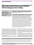 Cover page: Broad-spectrum CRISPR-Cas13a enables efficient phage genome editing.