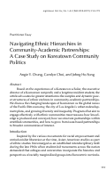 Cover page: Navigating Ethnic Hierarchies in Community-Academic Partnerships: A Case Study on Koreatown Community Politics