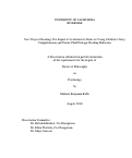 Cover page: New Ways of Reading: The Impact of an Interactive Book on Young Children's Story Comprehension and Parent-Child Dialogic Reading Behaviors