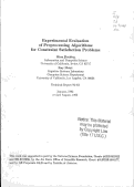 Cover page: Experimental evaluation of preprocessing algorithms for constraint satisfaction problems