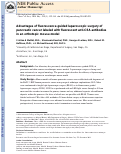 Cover page: Advantages of Fluorescence-Guided Laparoscopic Surgery of Pancreatic Cancer Labeled with Fluorescent Anti–Carcinoembryonic Antigen Antibodies in an Orthotopic Mouse Model