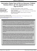 Cover page: Interruptions During Sign-out Between Emergency Medicine Residents Before and After Implementation of Group Sign-out Process