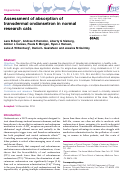 Cover page: Assessment of absorption of transdermal ondansetron in normal research cats.