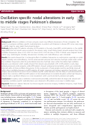 Cover page: Oscillation-specific nodal alterations in early to middle stages Parkinson’s disease